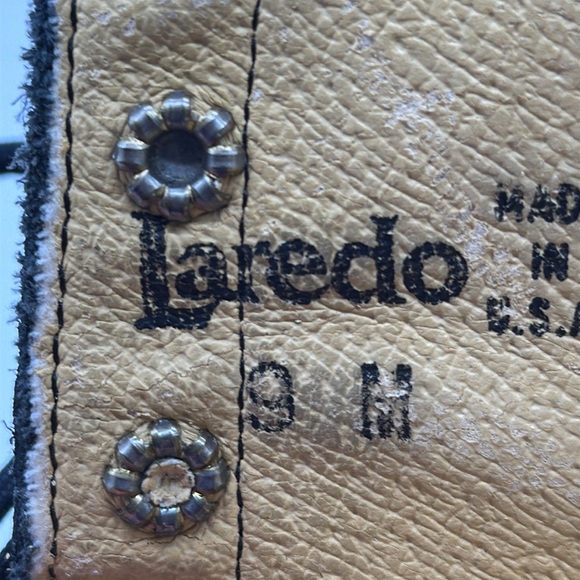 Laredo Roper Black Leather  Ladies Boots Size 9 TB7165 - Picture 6 of 6